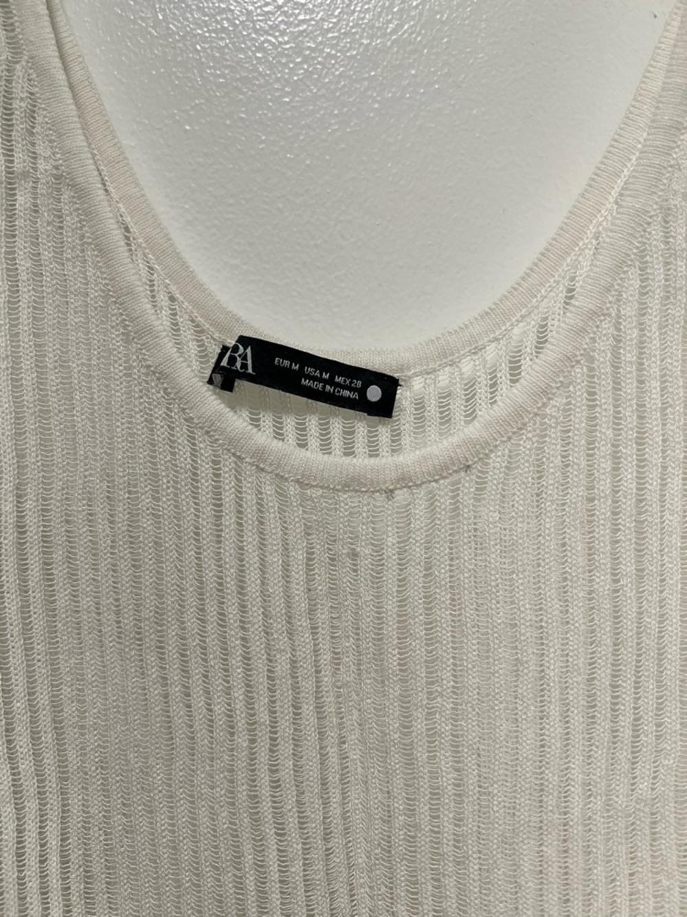 Zara White Ribbed Tank - Picture 2 of 2